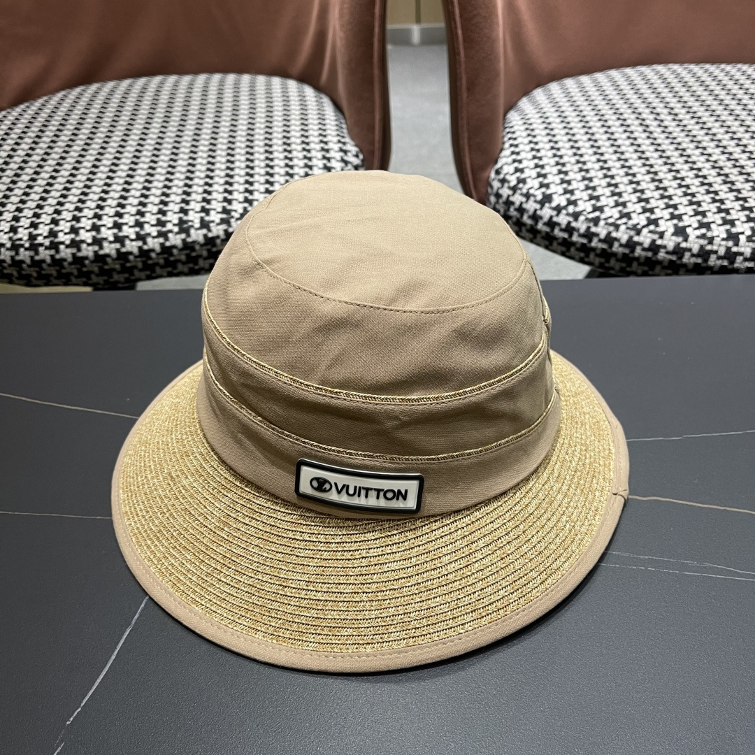 Lv 路易威登新 2025新款渔夫帽女春秋百搭渔夫帽 盆帽男休闲遮阳帽子潮牌字母