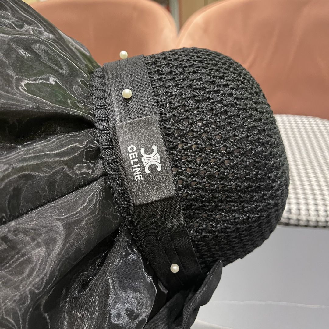  赛琳celine 2025新款夏季蝴蝶结遮阳渔夫帽女草帽防紫外线遮脸防晒太阳帽