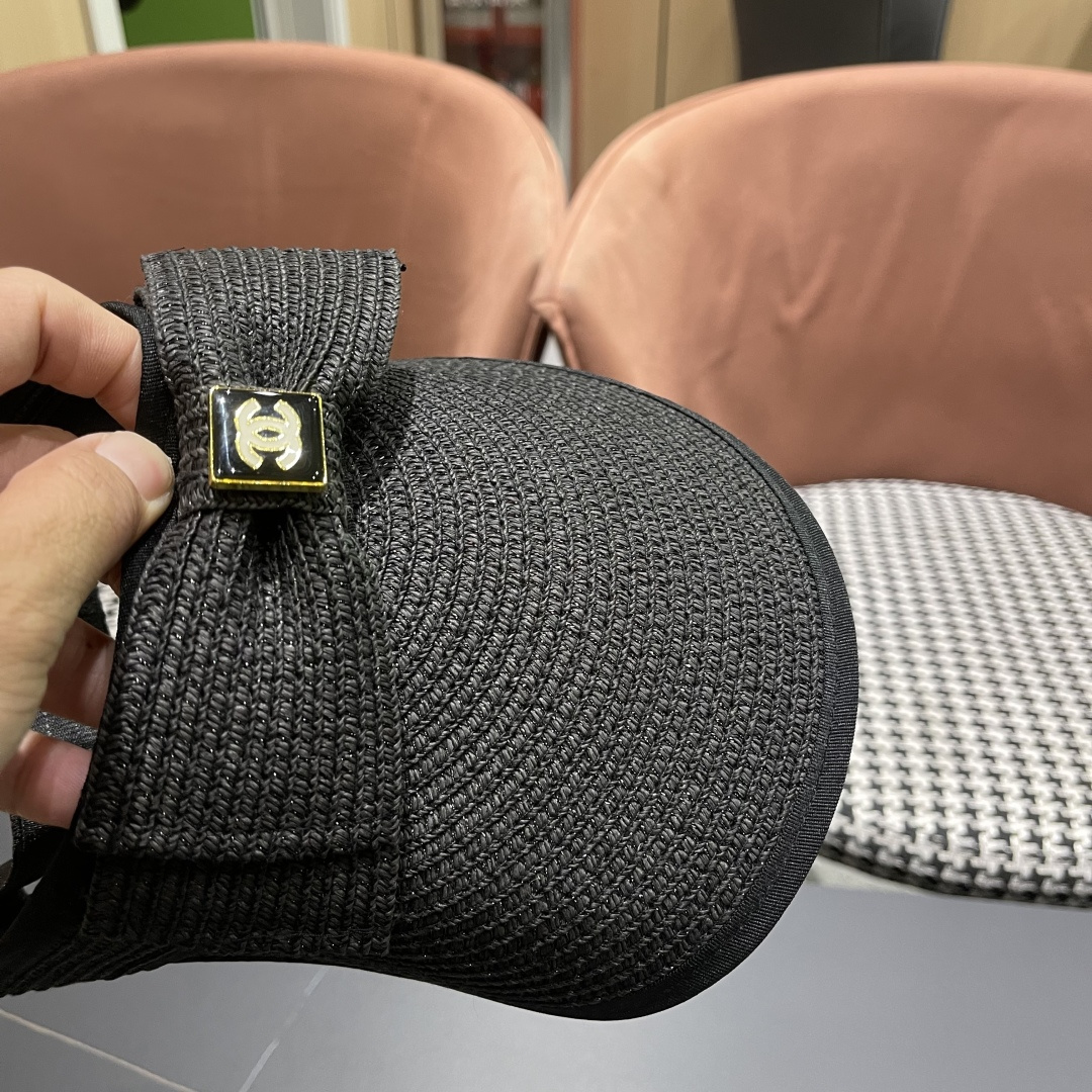 【Chanel香奈儿】2025夏季新款小香风亮片遮阳帽空顶帽，大牌出货，超方便！好搭！出街必备