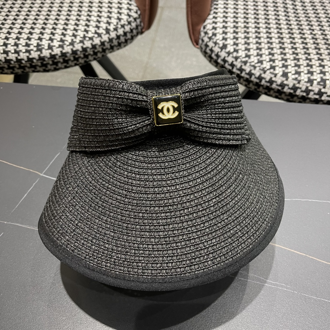 【Chanel香奈儿】2025夏季新款小香风亮片遮阳帽空顶帽，大牌出货，超方便！好搭！出街必备