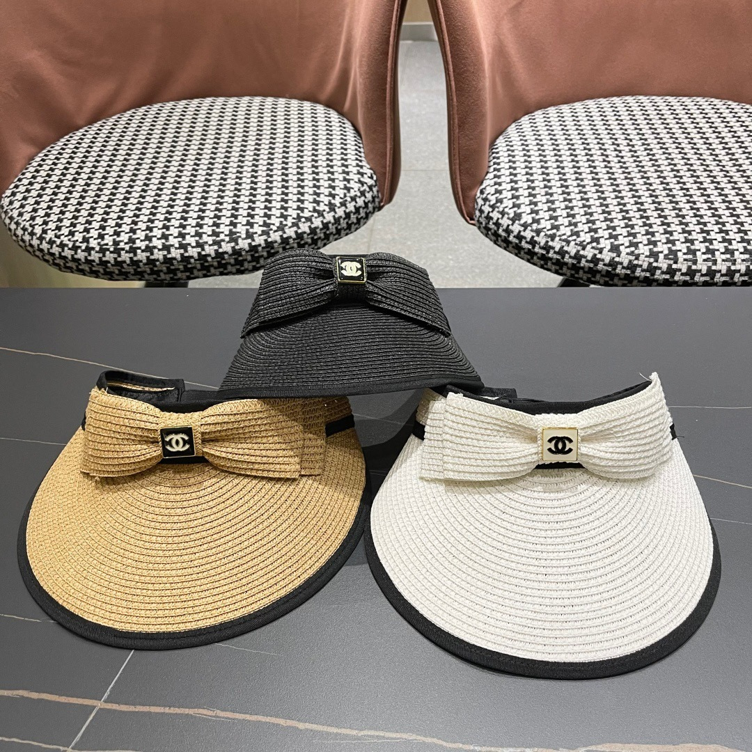 【Chanel香奈儿】2025夏季新款小香风亮片遮阳帽空顶帽，大牌出货，超方便！好搭！出街必备