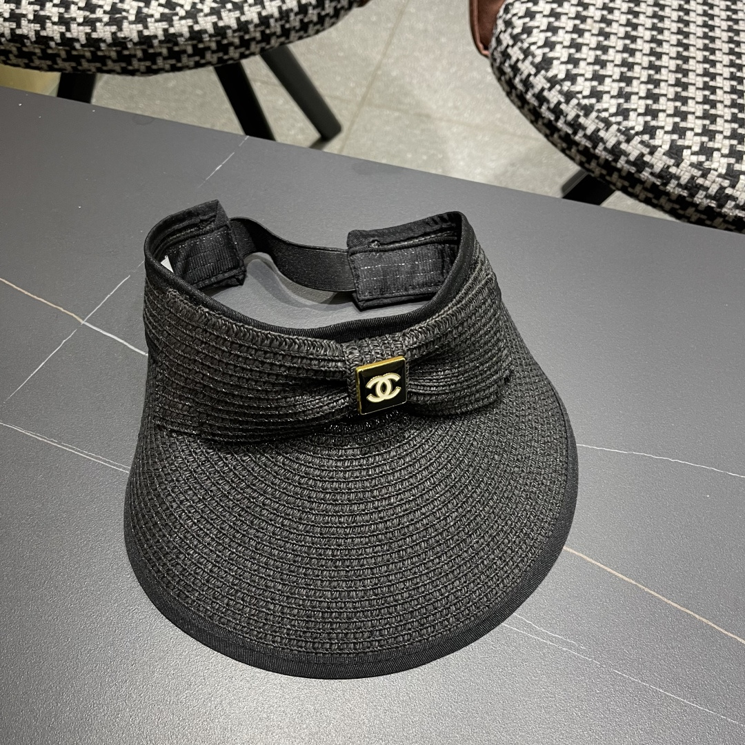 【Chanel香奈儿】2025夏季新款小香风亮片遮阳帽空顶帽，大牌出货，超方便！好搭！出街必备