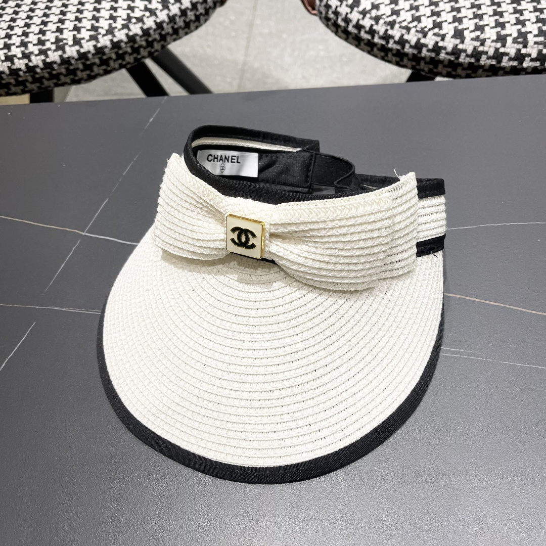 【Chanel香奈儿】2025夏季新款小香风亮片遮阳帽空顶帽，大牌出货，超方便！好搭！出街必备