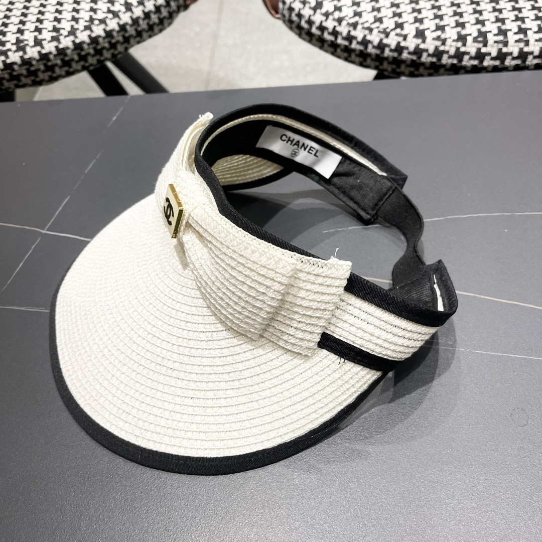【Chanel香奈儿】2025夏季新款小香风亮片遮阳帽空顶帽，大牌出货，超方便！好搭！出街必备