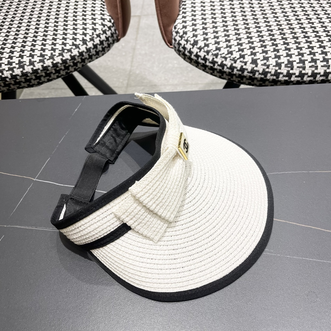 【Chanel香奈儿】2025夏季新款小香风亮片遮阳帽空顶帽，大牌出货，超方便！好搭！出街必备