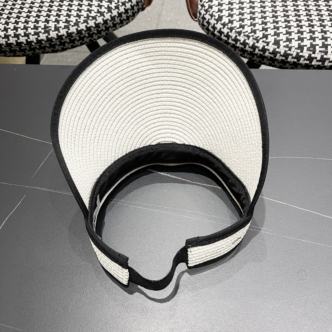 【Chanel香奈儿】2025夏季新款小香风亮片遮阳帽空顶帽，大牌出货，超方便！好搭！出街必备