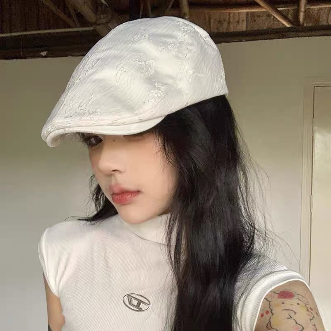  普拉达2025新款国风提花时尚精致感前进帽男女透气优雅百
搭高街风鸭舌帽
