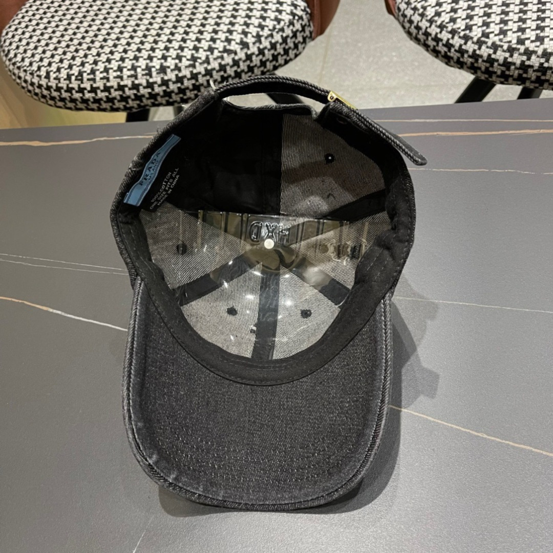  Prada普拉达 2025早春新款大牌款牛仔棒球帽，经典款男女通用