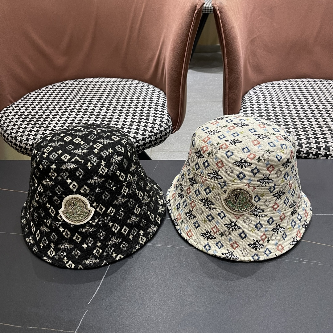  Moncler蒙口2025新款日系时尚简约不规则的渔夫帽女出游防紫外线太阳帽潮