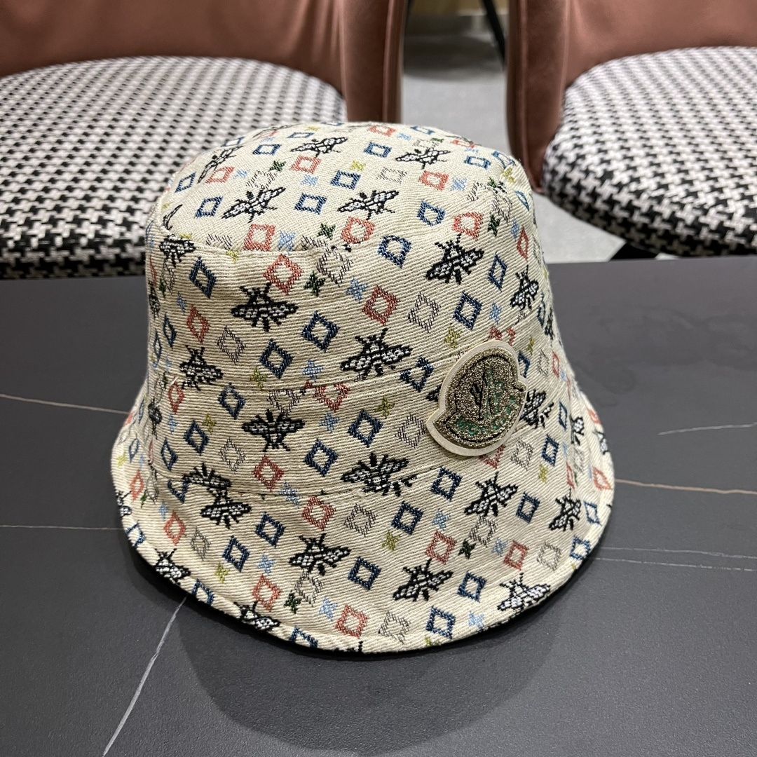  Moncler蒙口2025新款日系时尚简约不规则的渔夫帽女出游防紫外线太阳帽潮