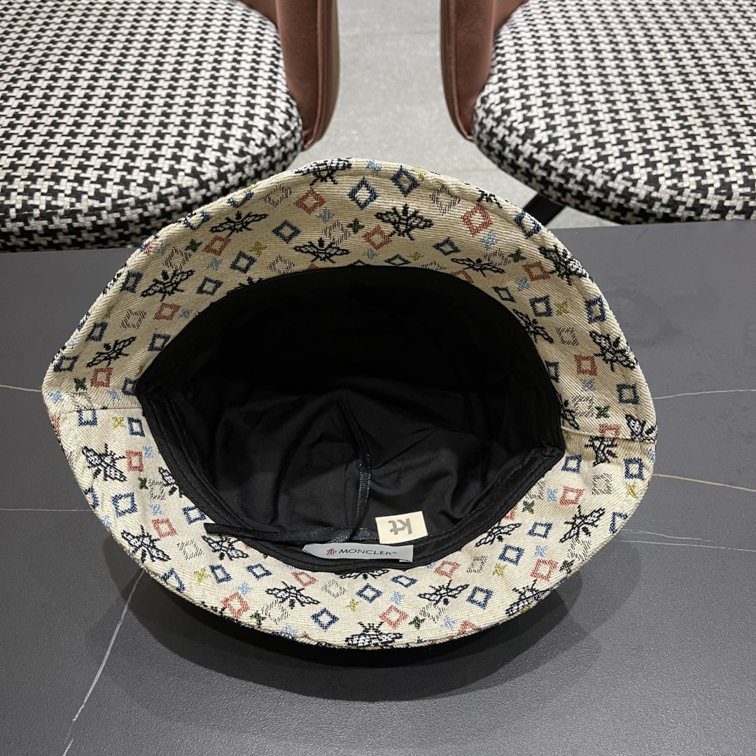  Moncler蒙口2025新款日系时尚简约不规则的渔夫帽女出游防紫外线太阳帽潮