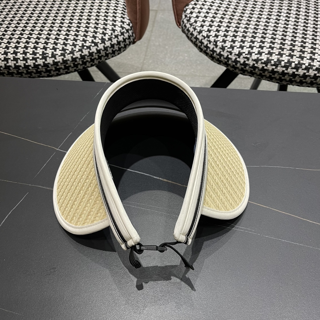  Prada普拉达 防晒帽子女夏季遮脸大帽檐空顶
遮阳帽骑车遮阳帽