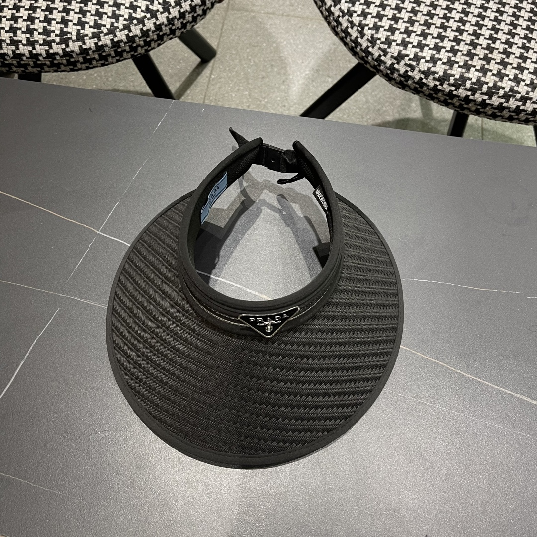  Prada普拉达 防晒帽子女夏季遮脸大帽檐空顶
遮阳帽骑车遮阳帽