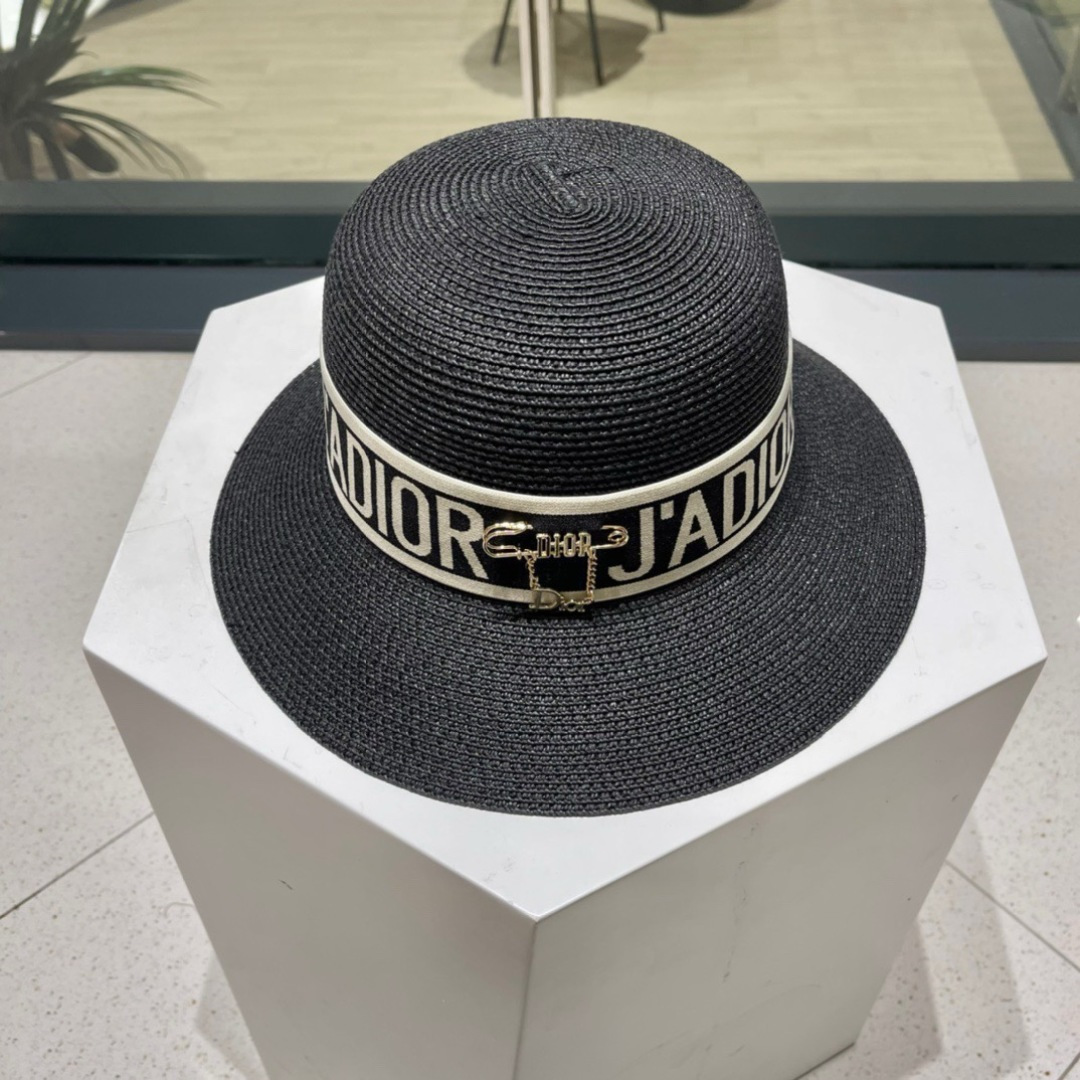  Dior迪奥草帽，2025夏季新款太阳帽，草帽，高级定制，头围57cm