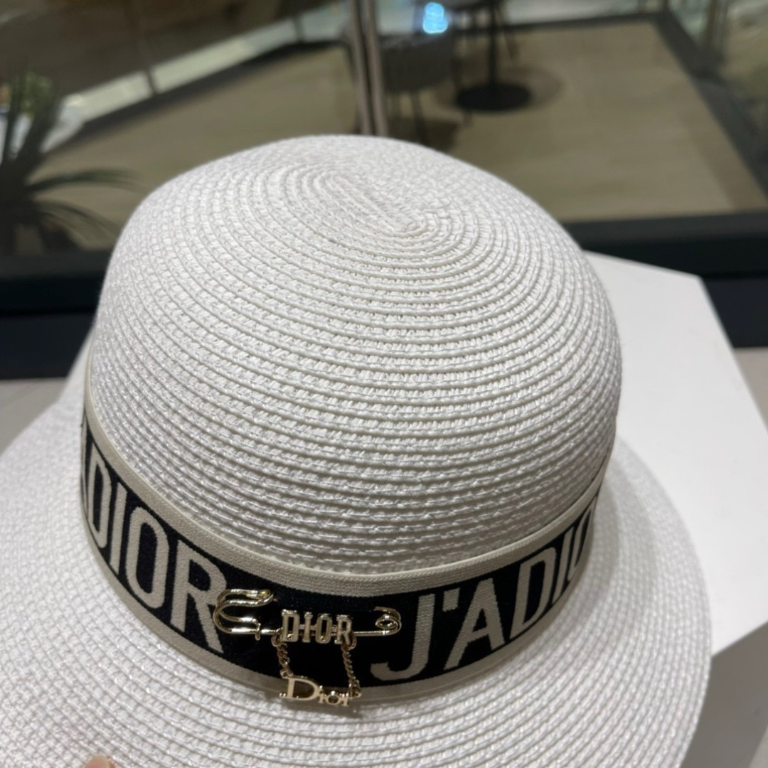  Dior迪奥草帽，2025夏季新款太阳帽，草帽，高级定制，头围57cm