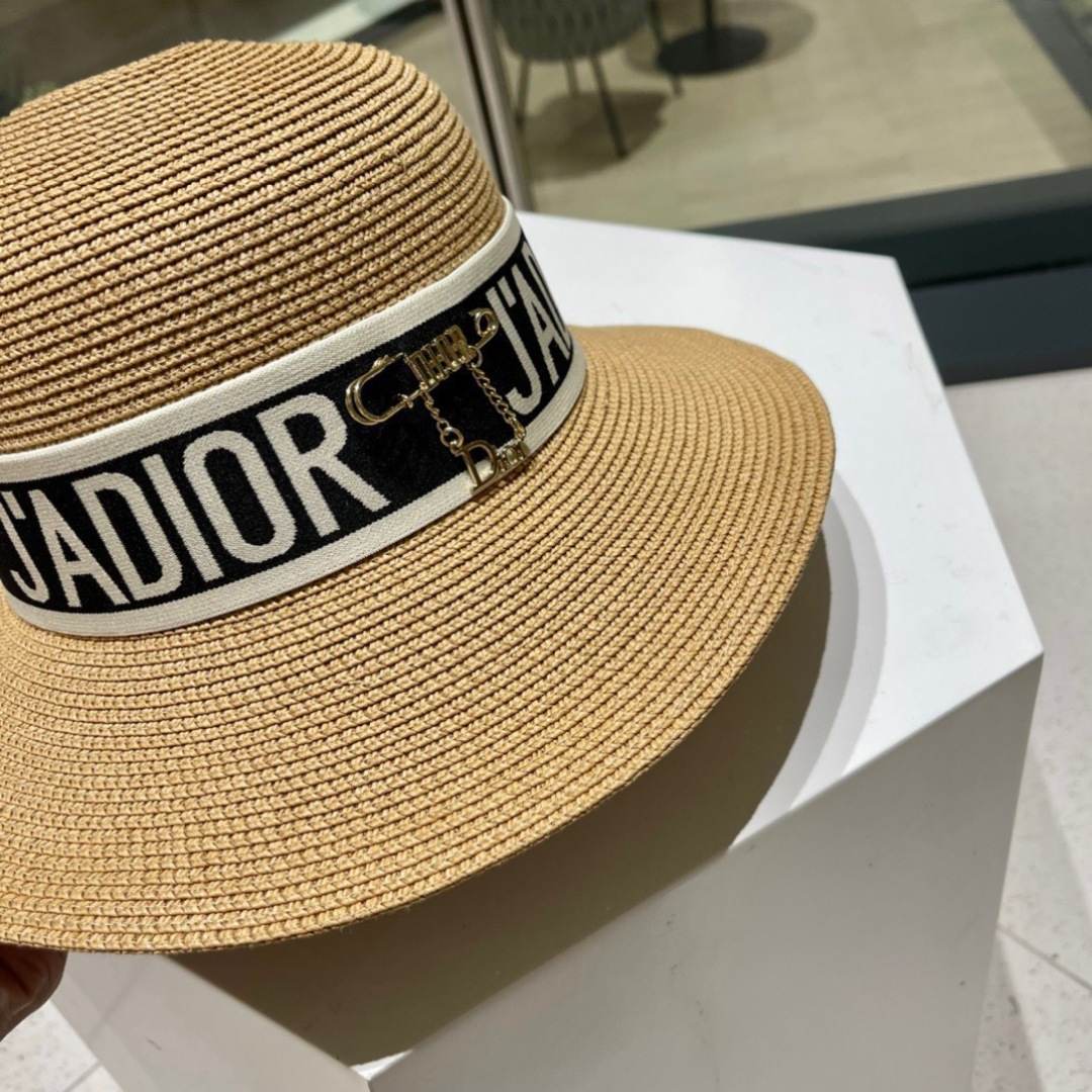  Dior迪奥草帽，2025夏季新款太阳帽，草帽，高级定制，头围57cm