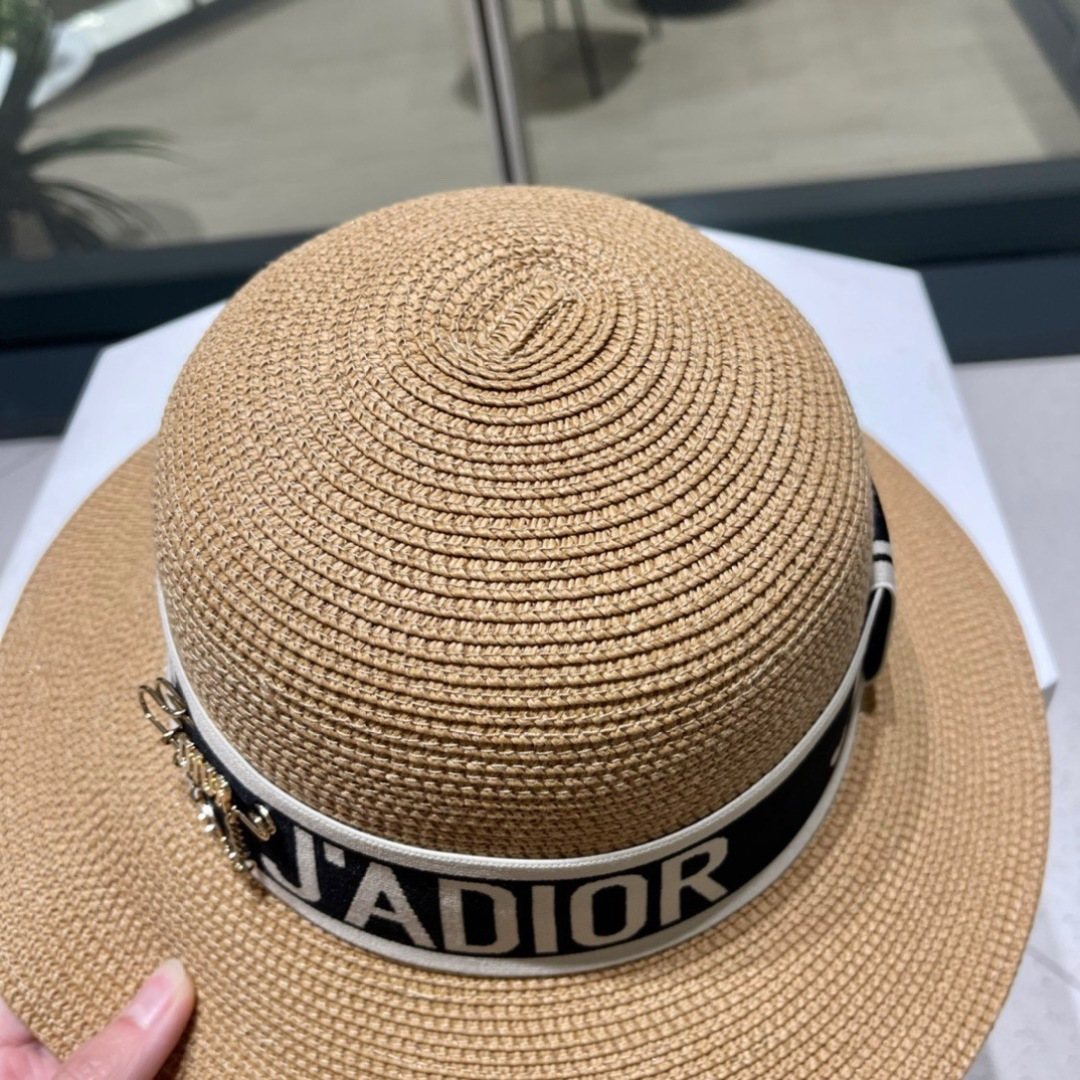  Dior迪奥草帽，2025夏季新款太阳帽，草帽，高级定制，头围57cm