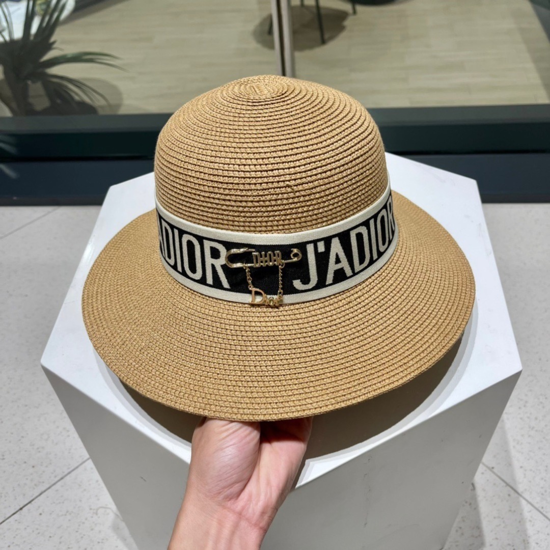  Dior迪奥草帽，2025夏季新款太阳帽，草帽，高级定制，头围57cm
