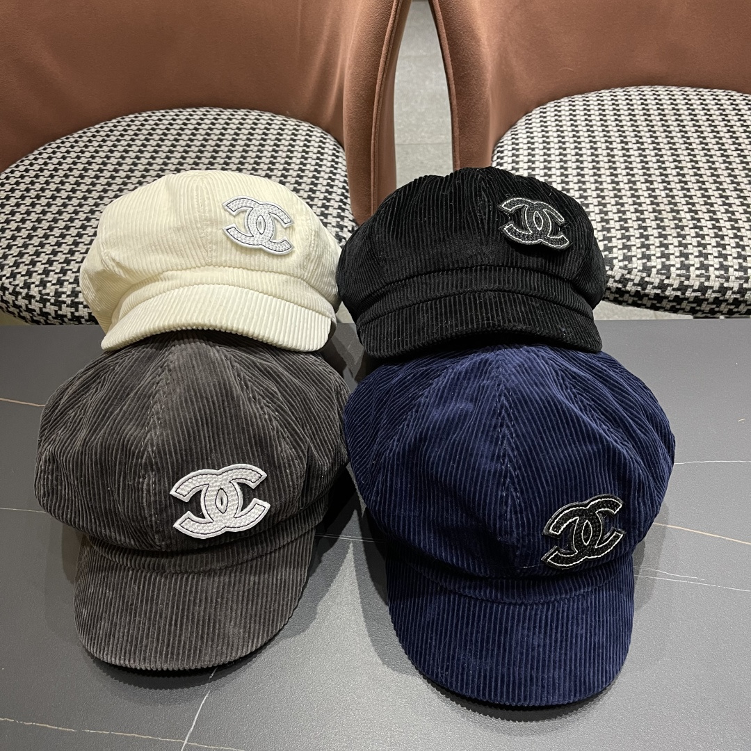  Chanel 香奈儿*八角贝雷帽很有质感~帽型真的超级正 做工很精细不会踏喜欢复古港风的姐妹不可出错过