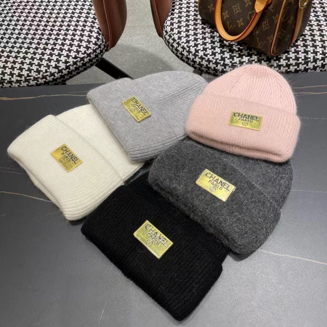  【CHANEL香奈儿】秋冬新款小香韩版针织毛线帽，出街超好搭配！