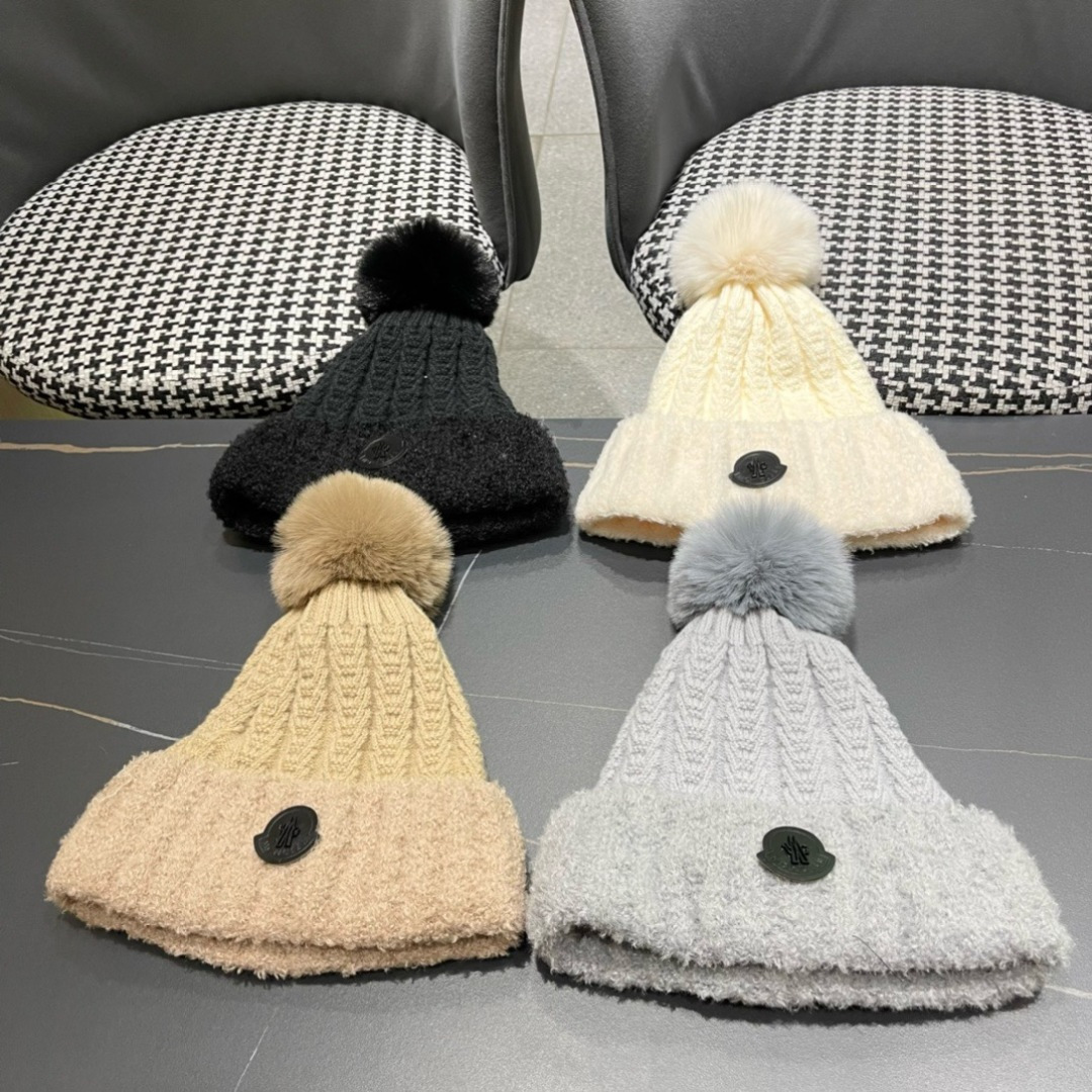 蒙口MONCLER针织毛线帽保暖护耳帽