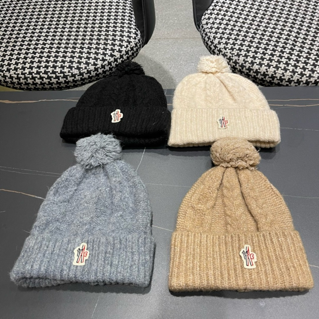   Moncler/蒙口秋冬款风格秋冬新款保暖羊毛帽毛线帽冷帽帽子