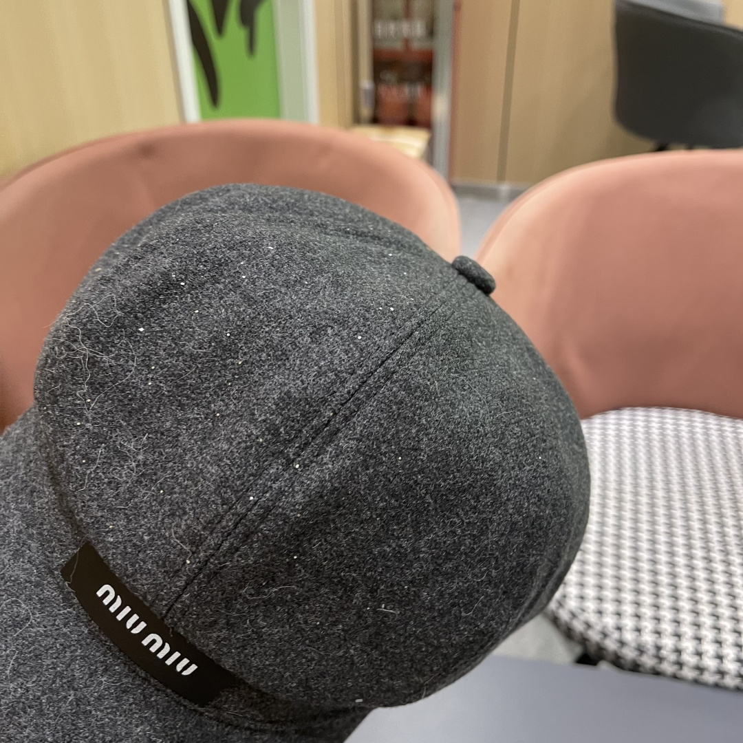  谬谬MIUMIU系列新品八角帽女2025春夏新款贝雷帽画家帽报童帽子韩系大头围显脸小秋冬