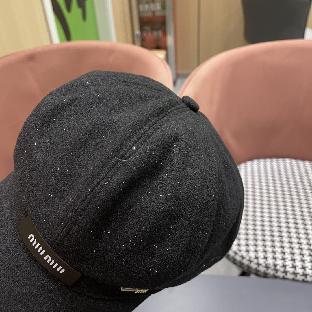  谬谬MIUMIU系列新品八角帽女2025春夏新款贝雷帽画家帽报童帽子韩系大头围显脸小秋冬