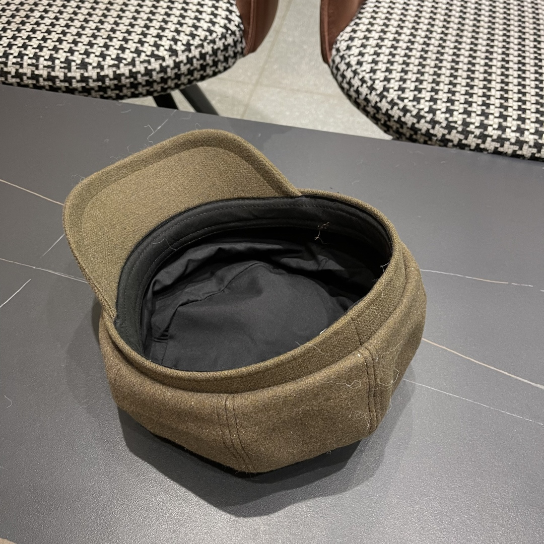  谬谬MIUMIU系列新品八角帽女2025春夏新款贝雷帽画家帽报童帽子韩系大头围显脸小秋冬