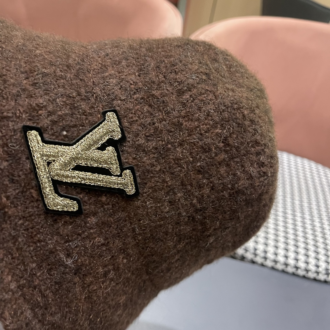  LV 路易威登👑毛茸茸爆款渔夫帽子女秋冬季显脸小，渔夫水桶帽冬款保暖盆帽