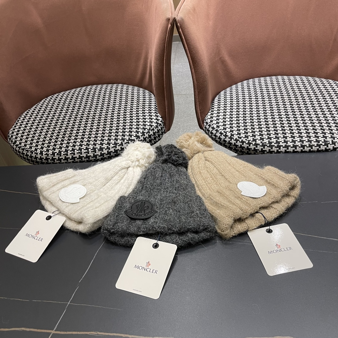  蒙口Moncler盟可睐💥官网经典针织帽，原单复刻.非常柔软亲肤，弹性很好💓有质感又非常百搭的款式~保