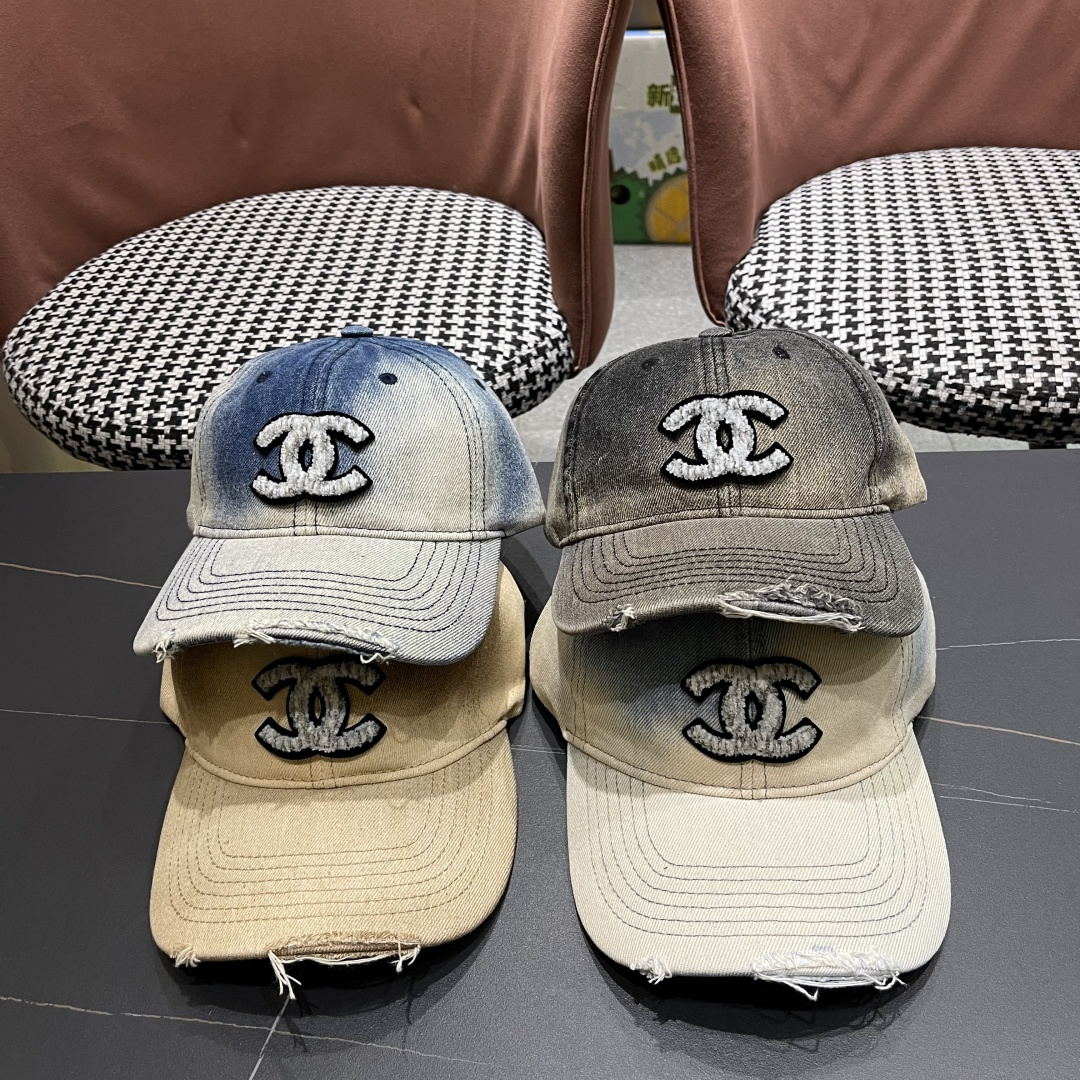 【CHANEL香奈儿】2025新款水洗牛仔大牌棒球帽，专柜经典款，男女通用