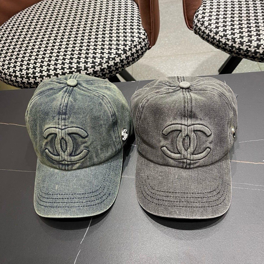  Chanel香奈儿2025年新款水洗牛仔复古棒球帽小众遮阳鸭舌帽女
