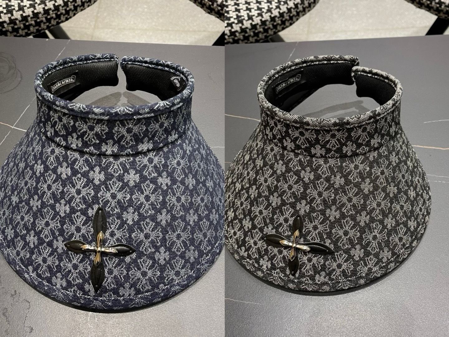  克罗心 2025新款潮牌十字架空顶帽夏季网红同款大檐遮阳帽高级
感显脸小防晒太阳帽