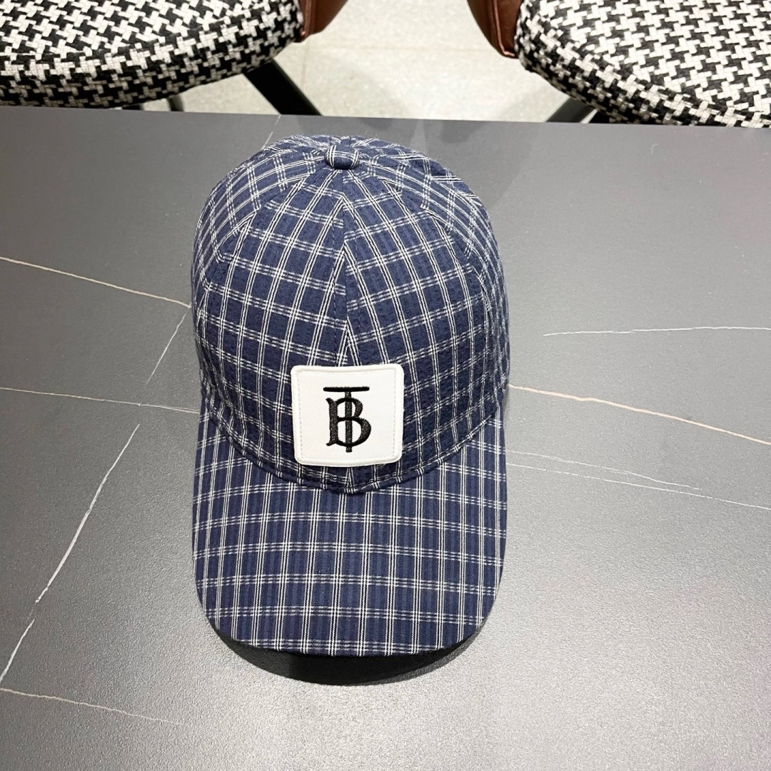【巴宝莉BURBERRY】男女同款英伦风经典格子棒球帽2025新款棉麻鸭舌帽遮阳透气品脸小