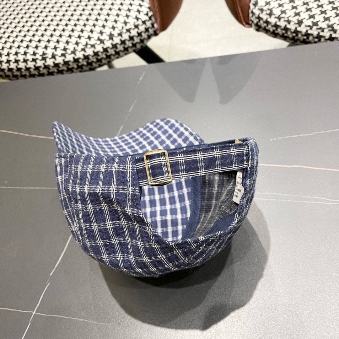 【巴宝莉BURBERRY】男女同款英伦风经典格子棒球帽2025新款棉麻鸭舌帽遮阳透气品脸小