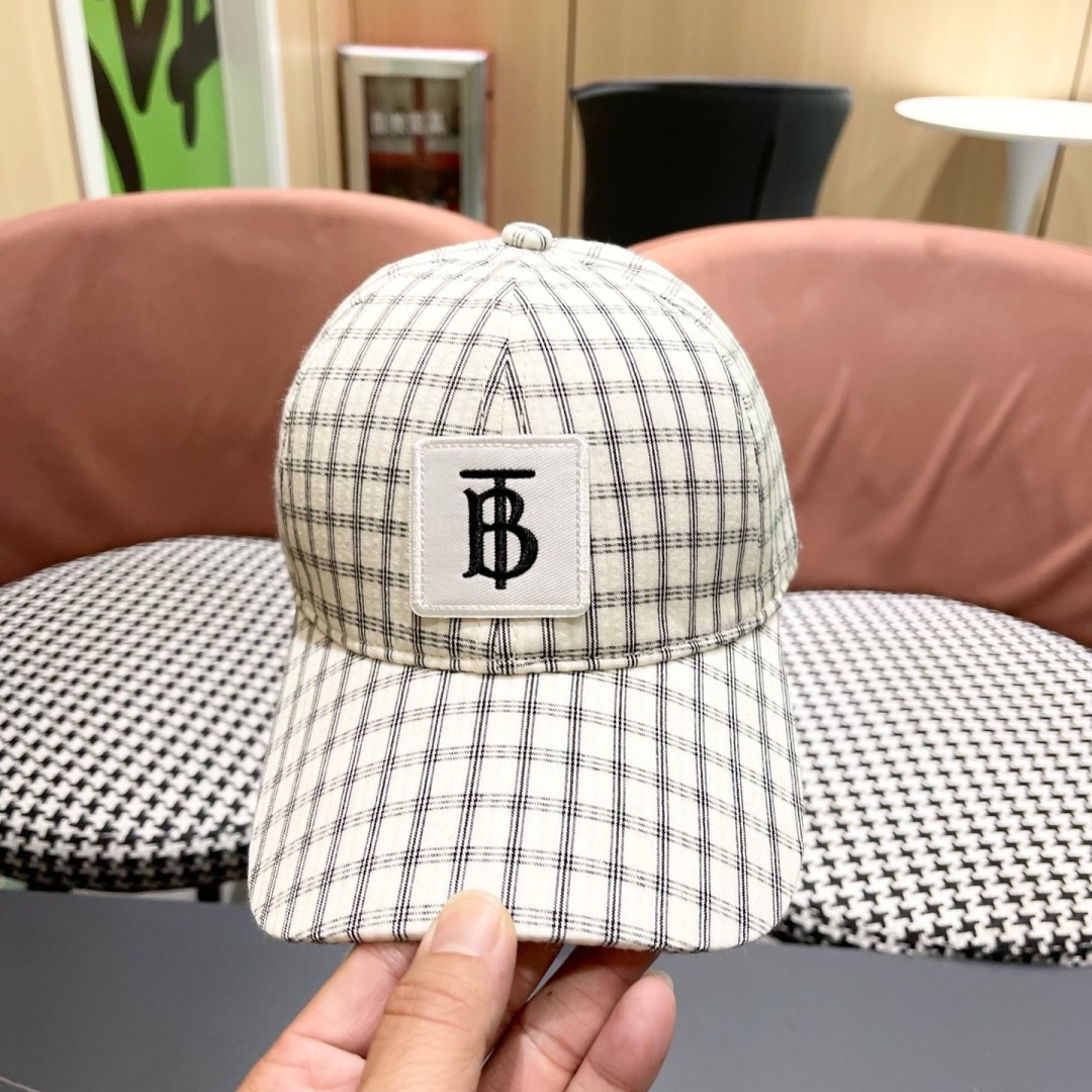 【巴宝莉BURBERRY】男女同款英伦风经典格子棒球帽2025新款棉麻鸭舌帽遮阳透气品脸小