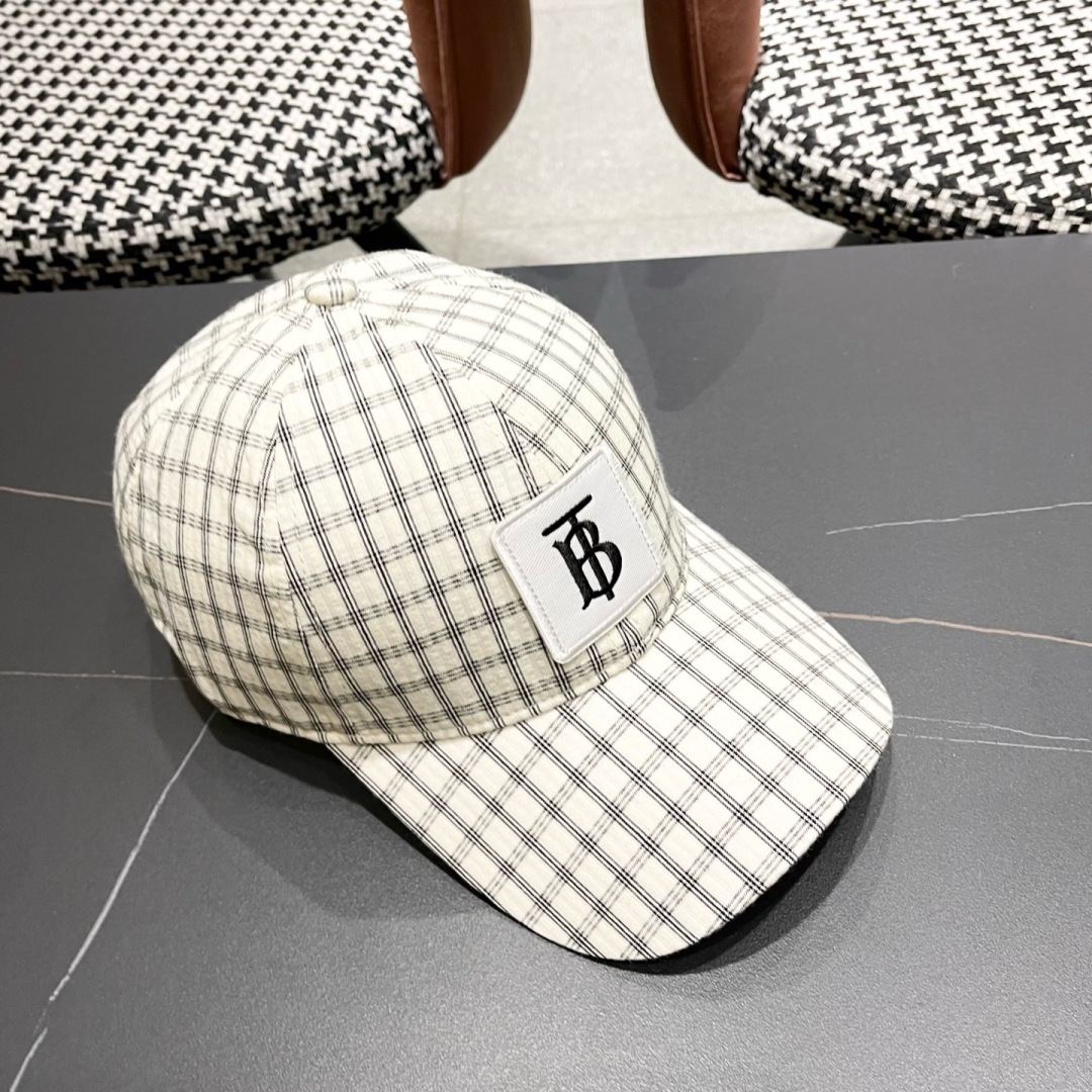【巴宝莉BURBERRY】男女同款英伦风经典格子棒球帽2025新款棉麻鸭舌帽遮阳透气品脸小