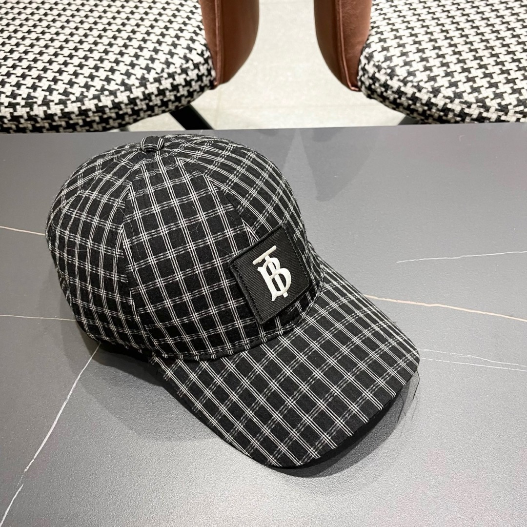 【巴宝莉BURBERRY】男女同款英伦风经典格子棒球帽2025新款棉麻鸭舌帽遮阳透气品脸小
