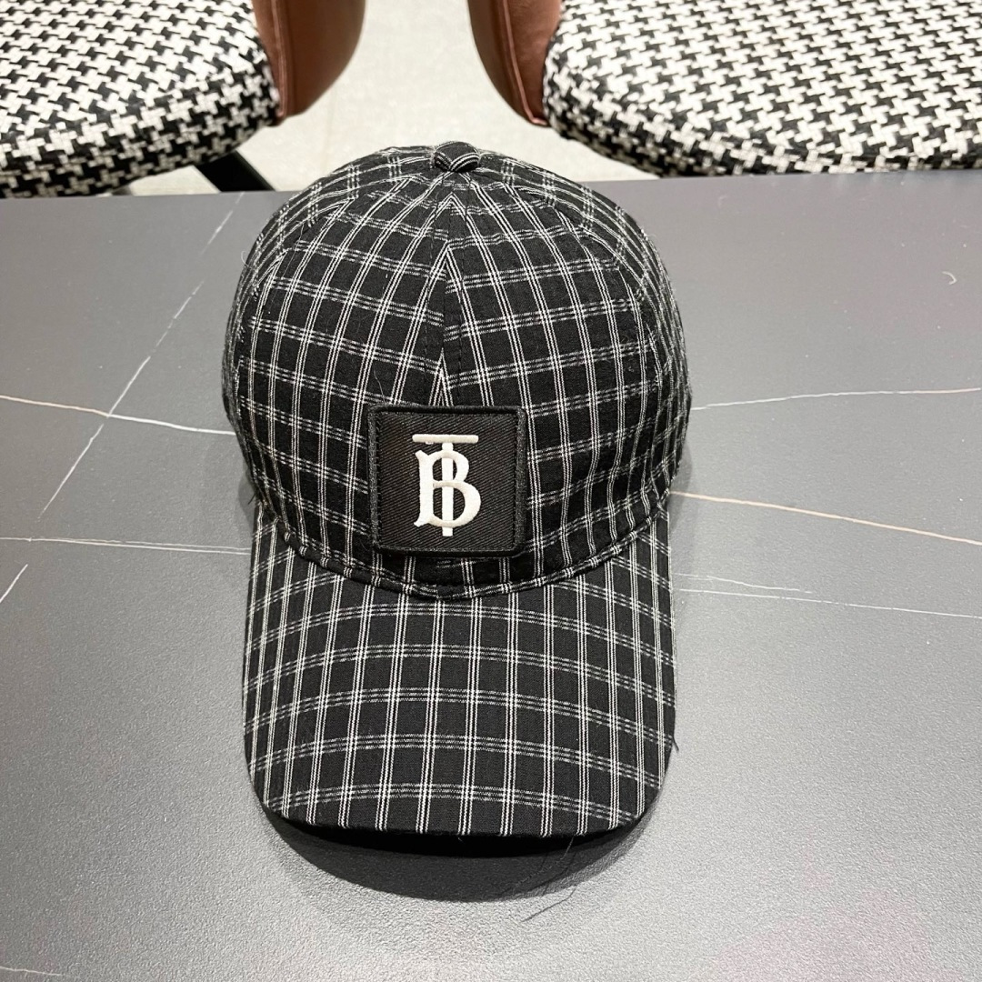 【巴宝莉BURBERRY】男女同款英伦风经典格子棒球帽2025新款棉麻鸭舌帽遮阳透气品脸小