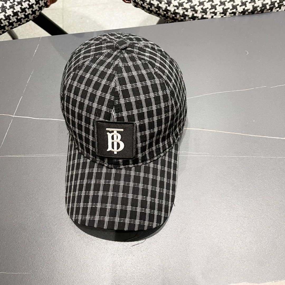 【巴宝莉BURBERRY】男女同款英伦风经典格子棒球帽2025新款棉麻鸭舌帽遮阳透气品脸小