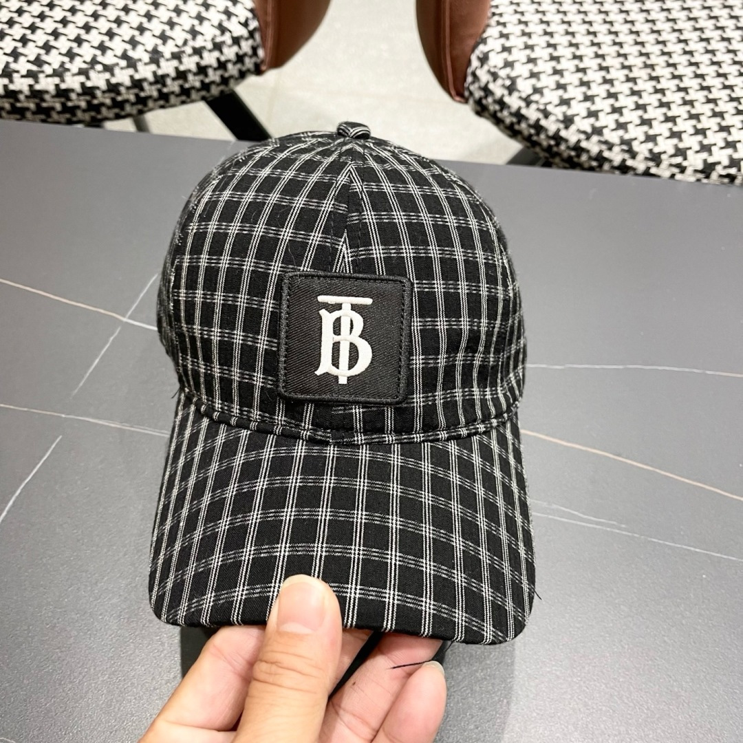 【巴宝莉BURBERRY】男女同款英伦风经典格子棒球帽2025新款棉麻鸭舌帽遮阳透气品脸小