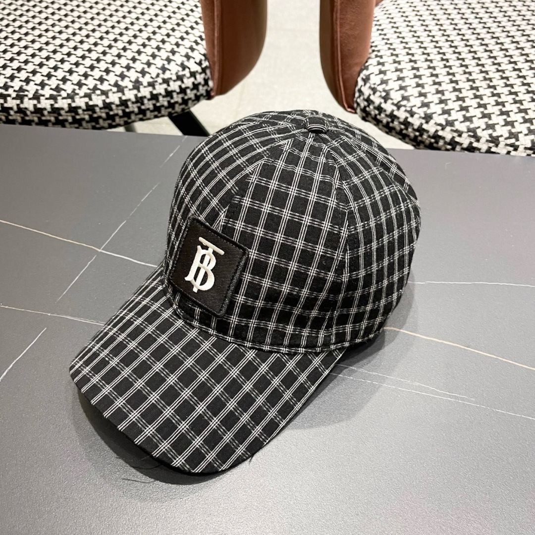 【巴宝莉BURBERRY】男女同款英伦风经典格子棒球帽2025新款棉麻鸭舌帽遮阳透气品脸小