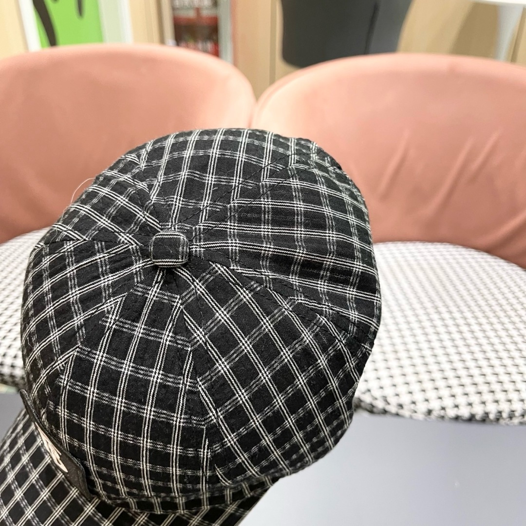 【巴宝莉BURBERRY】男女同款英伦风经典格子棒球帽2025新款棉麻鸭舌帽遮阳透气品脸小