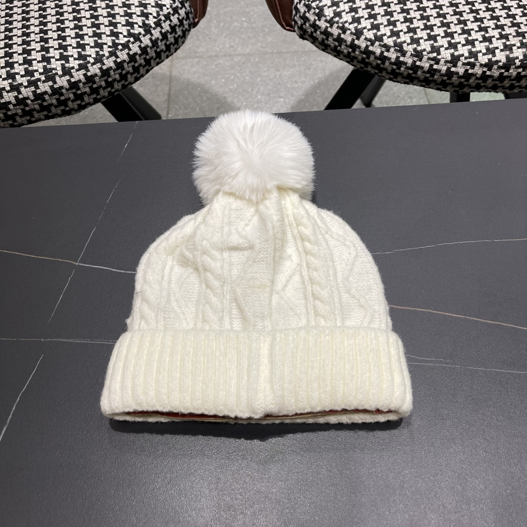 lv路易威登帽子2025女秋冬毛线帽韩版针织帽女士百搭毛球帽护耳冬季套头潮加厚帽