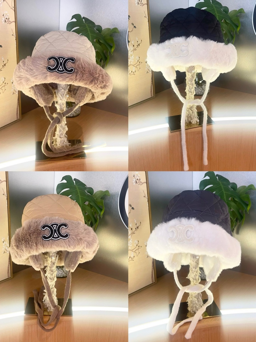 赛琳cellne 秋冬新款雷锋帽女冬季时尚保暖加绒防寒骑车护耳帽