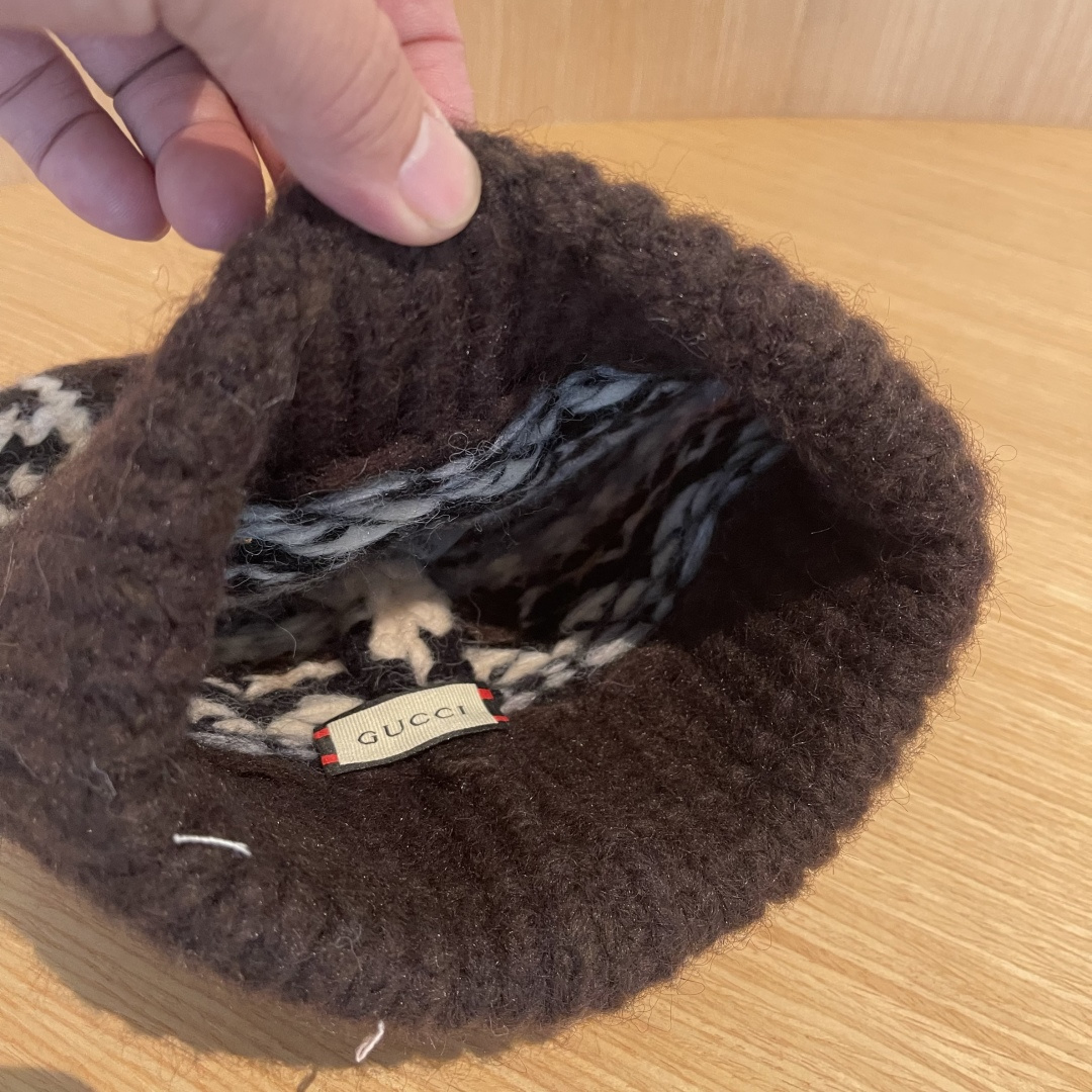【GUCCI古奇】秋冬新款毛线帽，超火爆💖质感一流，出街超好搭配！