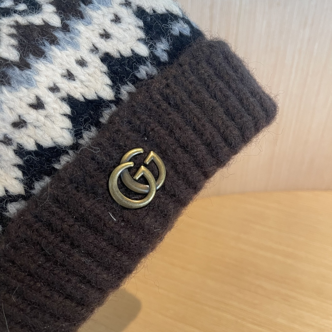 【GUCCI古奇】秋冬新款毛线帽，超火爆💖质感一流，出街超好搭配！