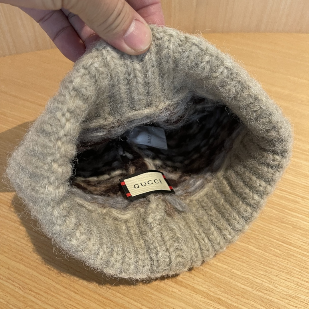【GUCCI古奇】秋冬新款毛线帽，超火爆💖质感一流，出街超好搭配！
