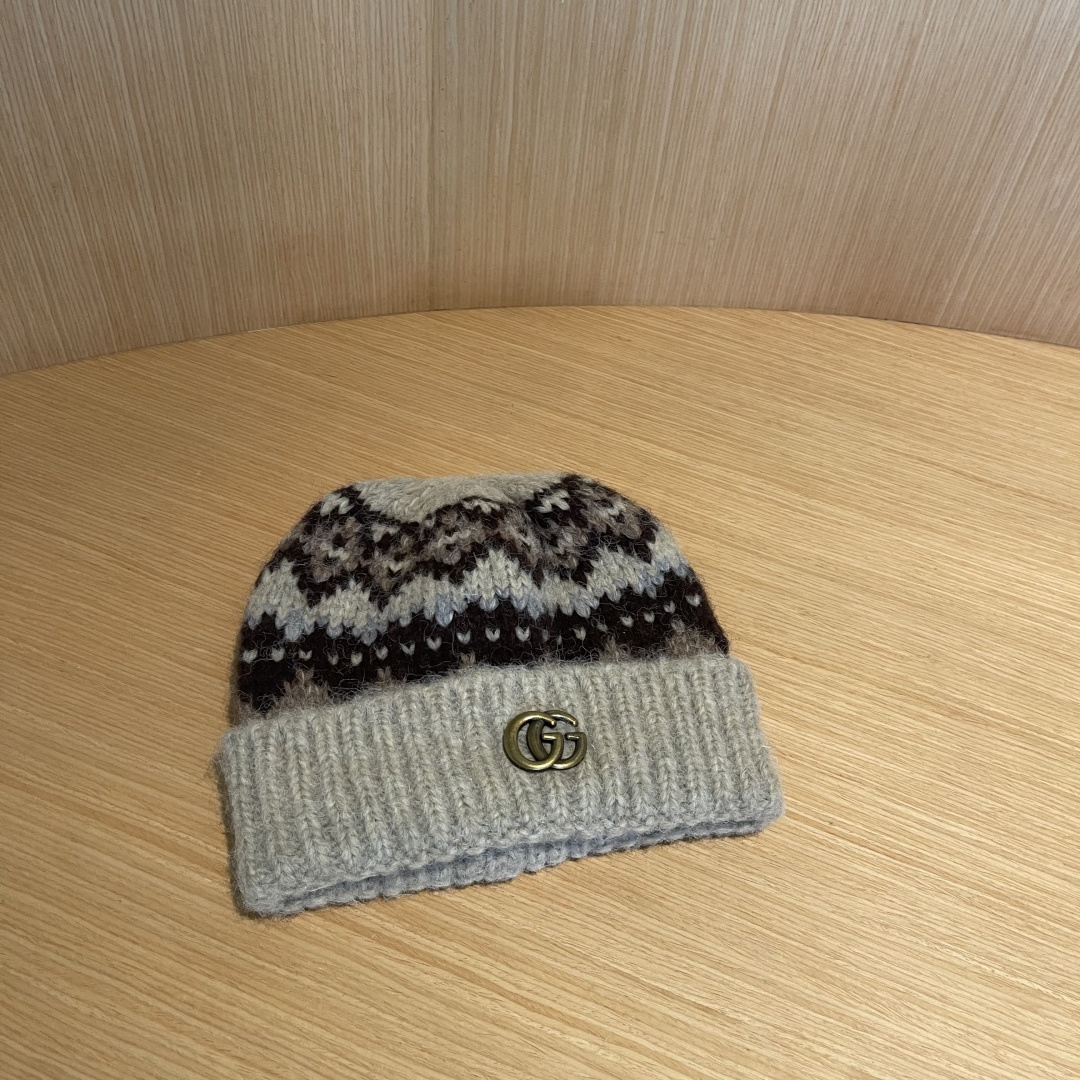 【GUCCI古奇】秋冬新款毛线帽，超火爆💖质感一流，出街超好搭配！